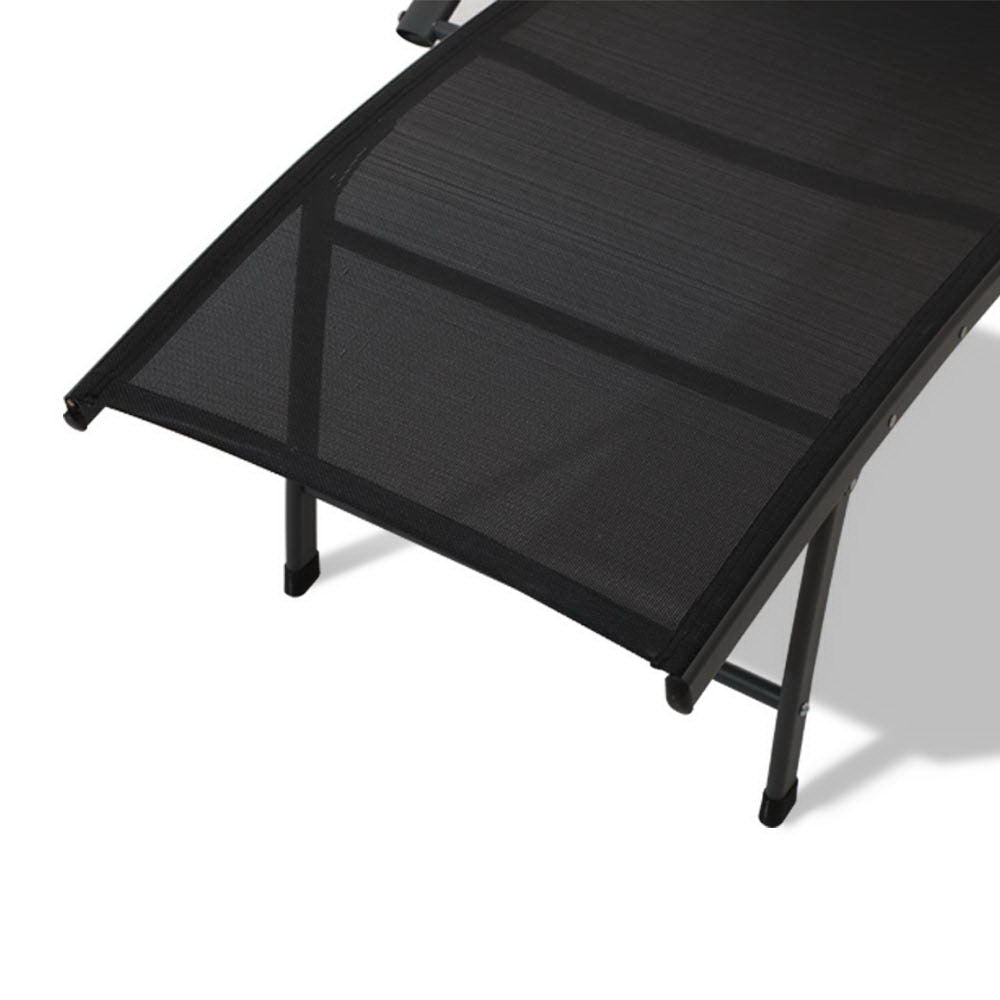 Gardeon Portable Reclining Lounge Chair - Black