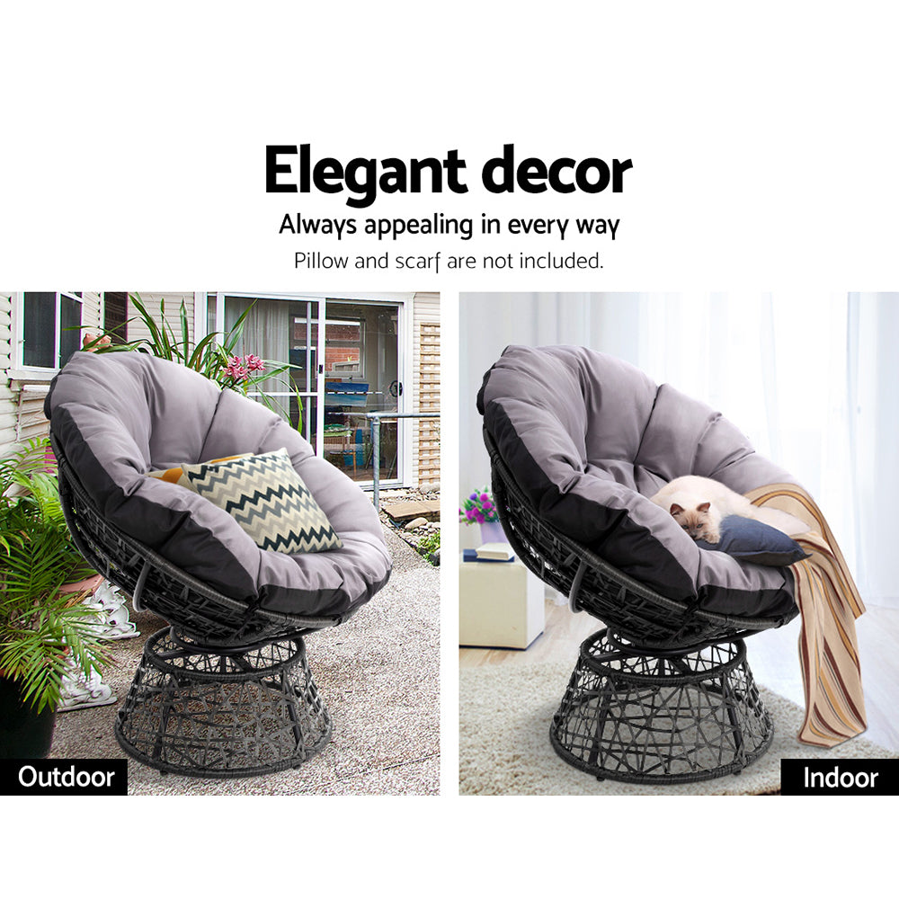 Gardeon Papasan Chair - Black