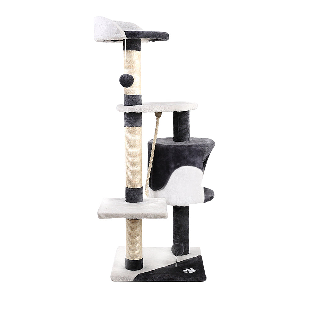 i.Pet Cat Tree 112cm Trees Scratching Post Scratcher Tower Condo House Furniture Wood