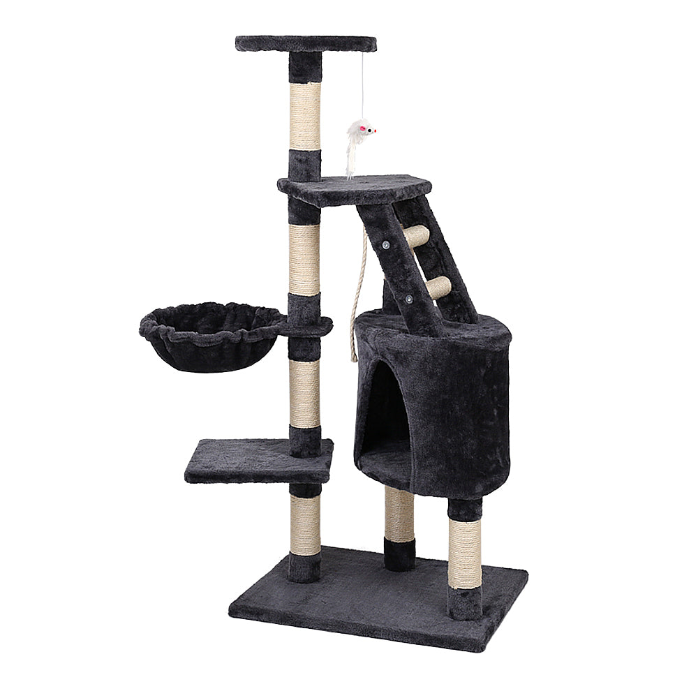 i.Pet Cat Tree 120cm Trees Scratching Post Scratcher Tower Condo House Furniture Wood Multi Level