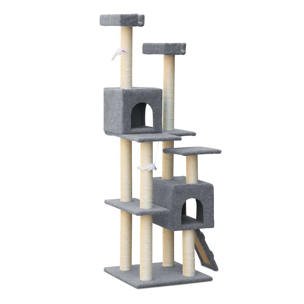 i.Pet 7 Level Cat Scratching Post - Grey