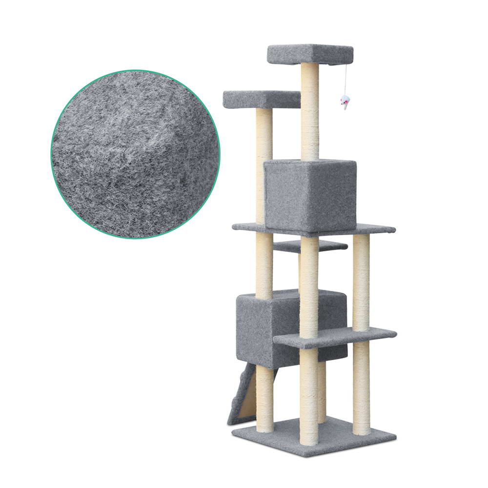 i.Pet 7 Level Cat Scratching Post - Grey