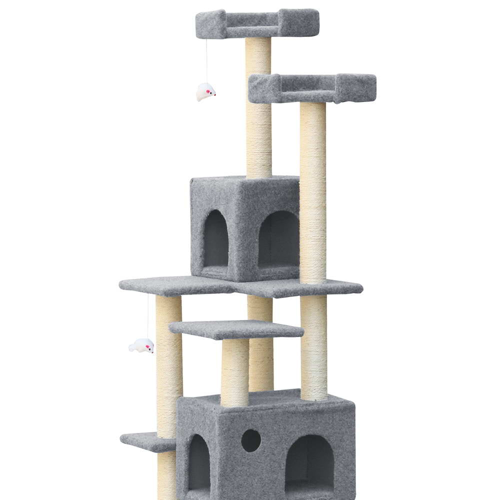 i.Pet 7 Level Cat Scratching Post - Grey