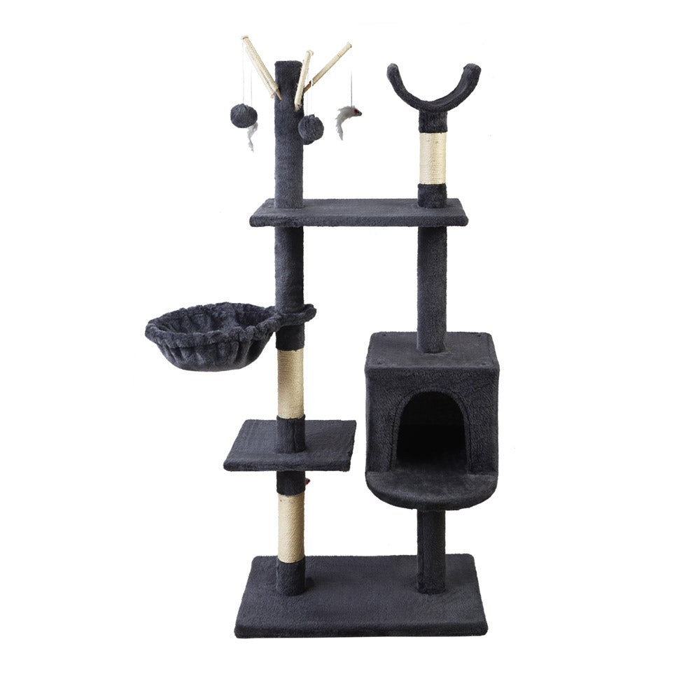 i.Pet Cat Tree 140cm Trees Scratching Post Scratcher Tower Condo House Furniture Wood