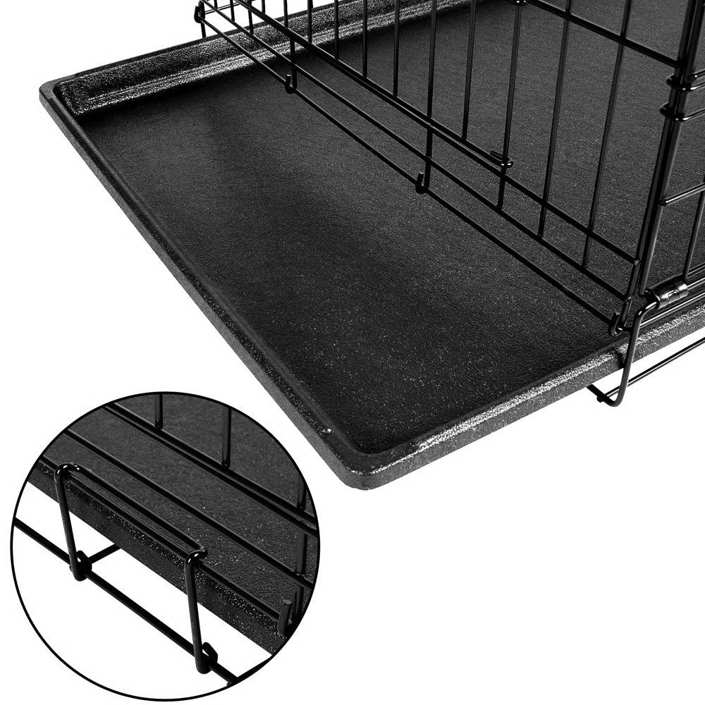 i.Pet 36inch Collapsible Pet Cage with Cover - Black & Green