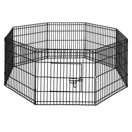 i.Pet 24 8 Panel Pet Dog Playpen Puppy Exercise Cage Enclosure Play Pen Fence