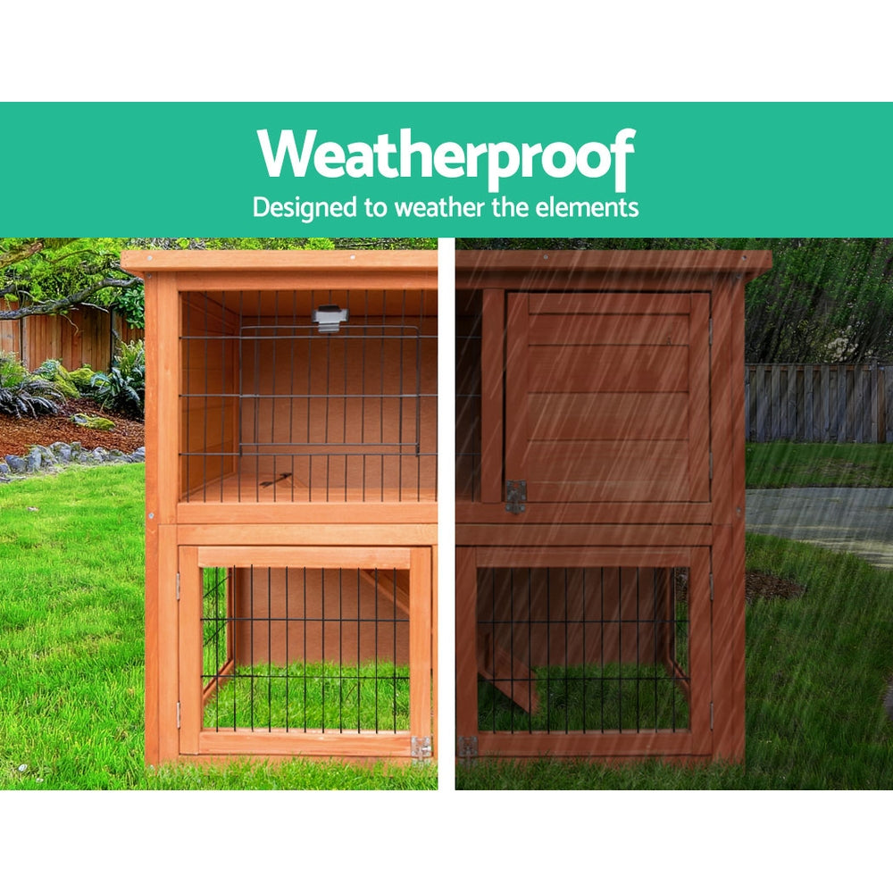 i.Pet Rabbit Hutch Hutches Large Metal Run Wooden Cage Chicken Coop Guinea Pig