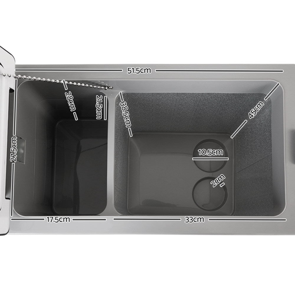 Glacio 55L Portable Cooler Fridge - Grey