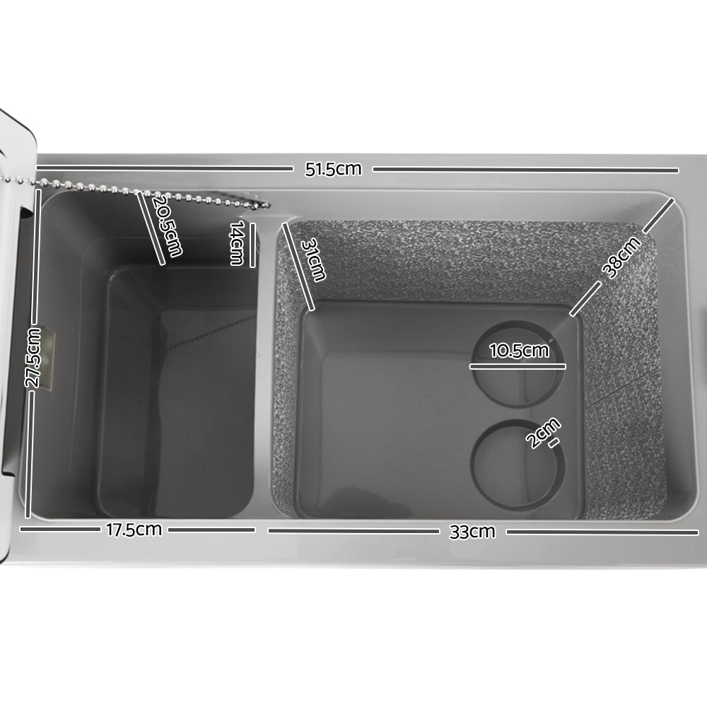 Glacio 45L Portable Fridge & Freezer Cooler Grey