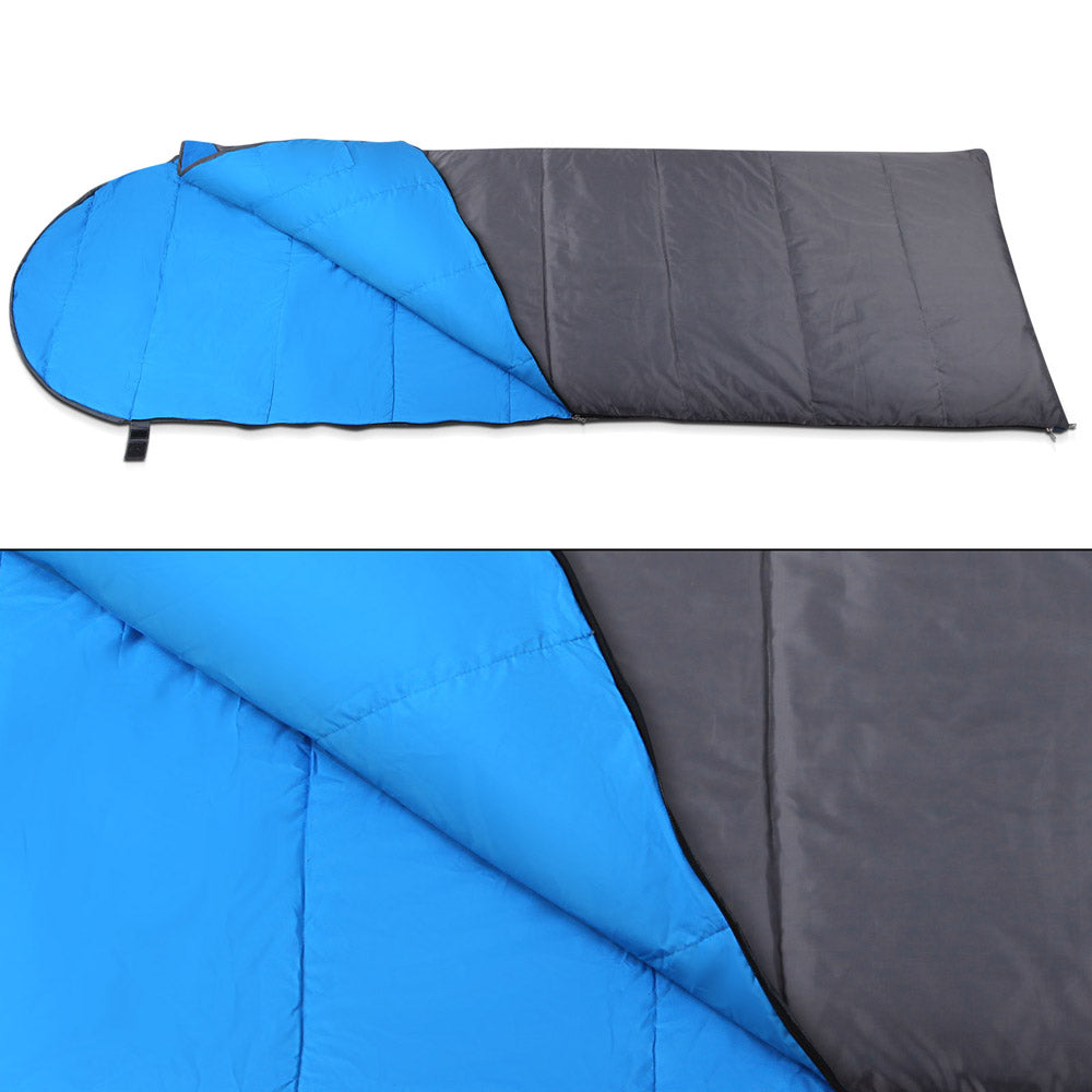 Weisshorn Single Thermal Micro Compact Sleeping Bag - Blue & Grey