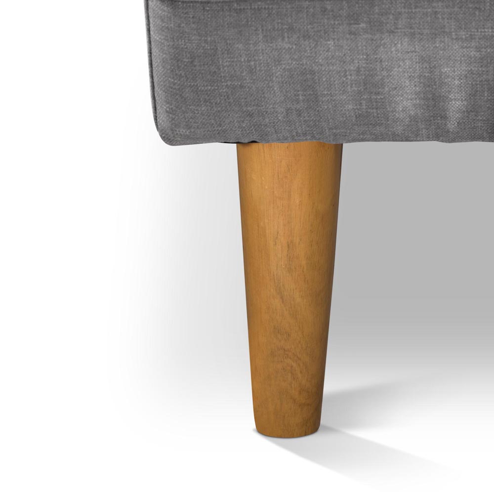 Artiss 3 Seater Fabric Lounge Chair - Grey