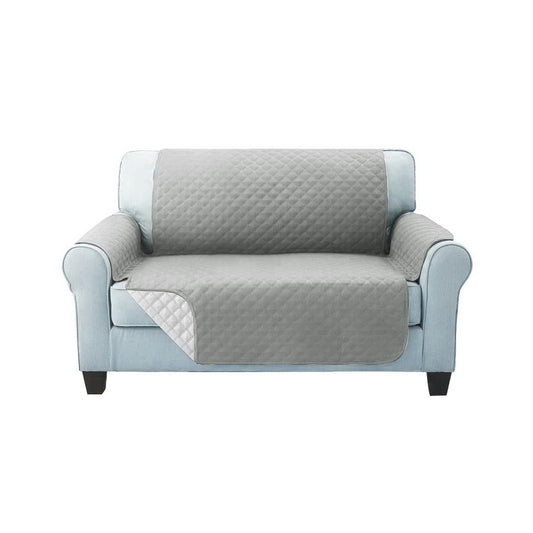 Artiss Sofa Cover Quilted Couch Covers Protector Slipcovers 2 Seater Grey