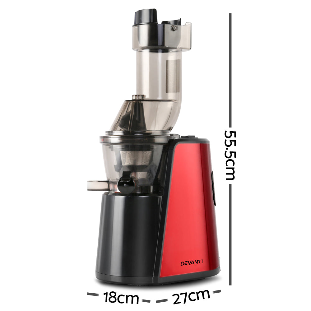 Devanti Cold Press Slow Juicer - Red