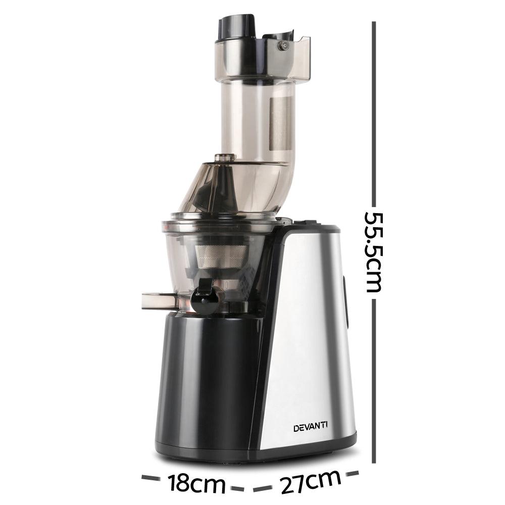 Devanti Cold Press Slow Juicer - Silver