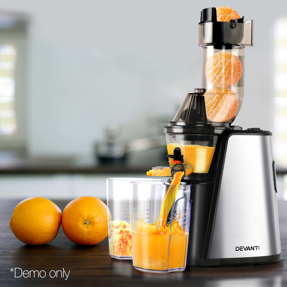 Devanti Cold Press Slow Juicer - Silver