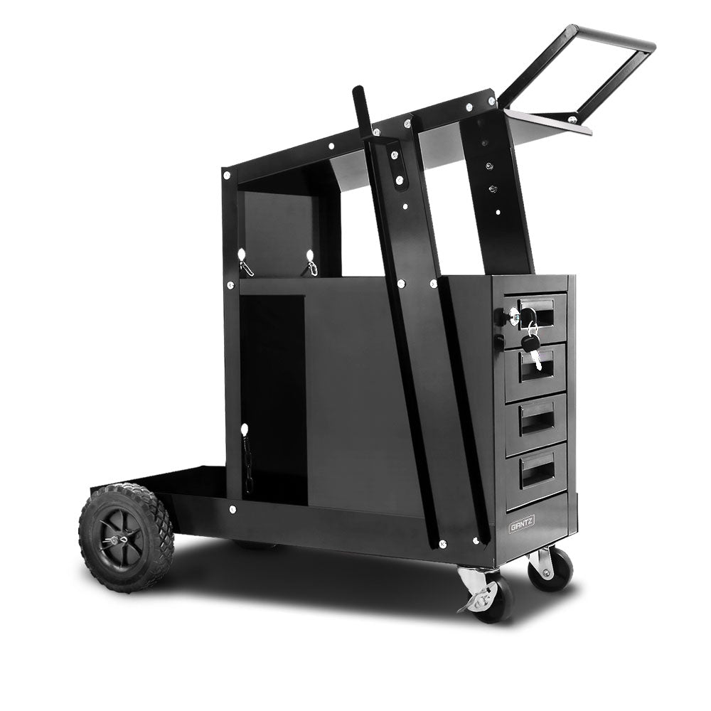 Giantz 4 Drawer Welding Trolley - Black