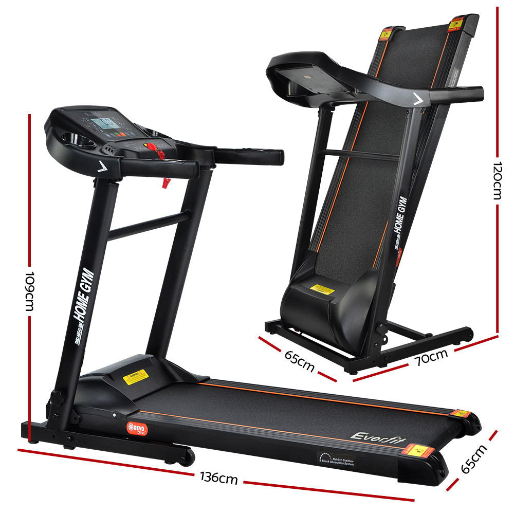 Everfit Electric Treadmill MIG41 40cm Running Home Gym Machine Fitness 12 Speed Level Foldable Design