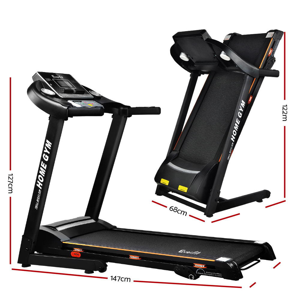 Everfit Electric Treadmill 420mm 18kmh Home Gym Exercise Machine Fitness Equipment Physical