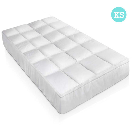 Giselle Bedding King Single Size Duck Feather & Down Mattress Topper