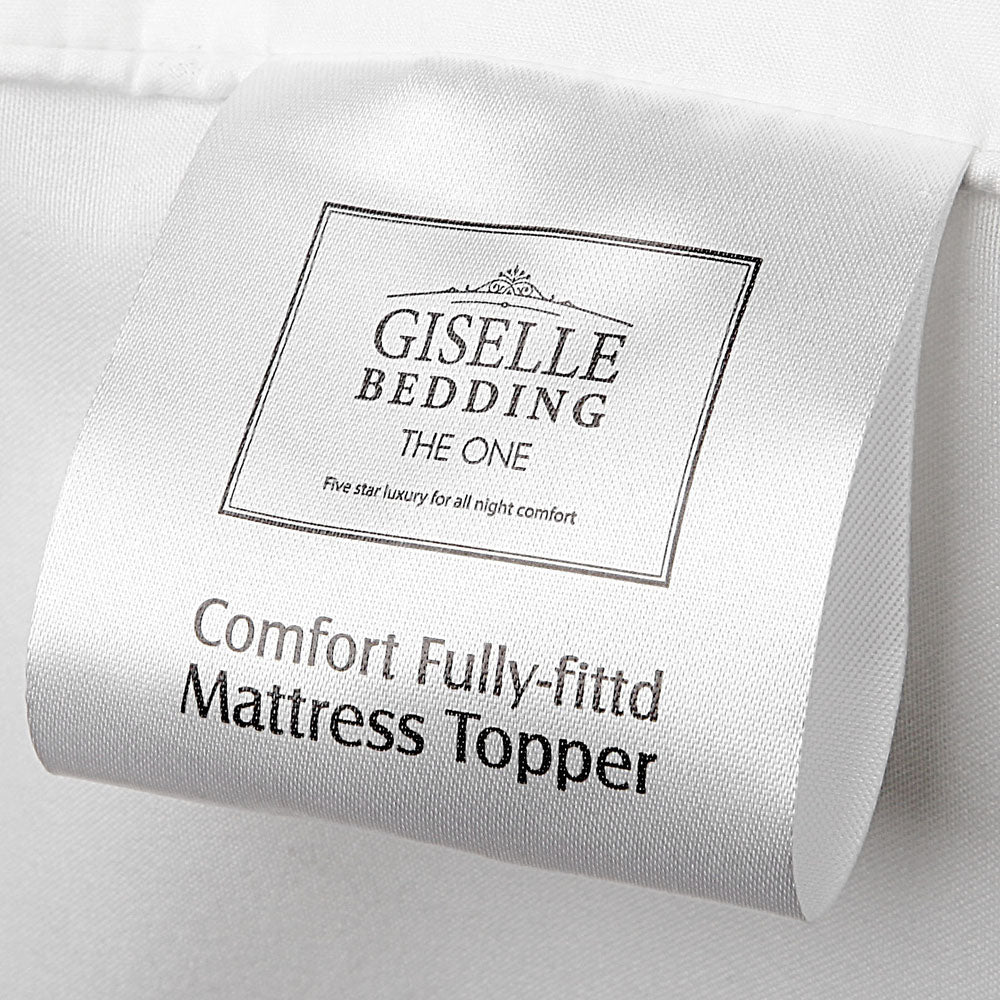 Giselle Single Mattress Topper Pillowtop 1000GSM Microfibre Filling Protector