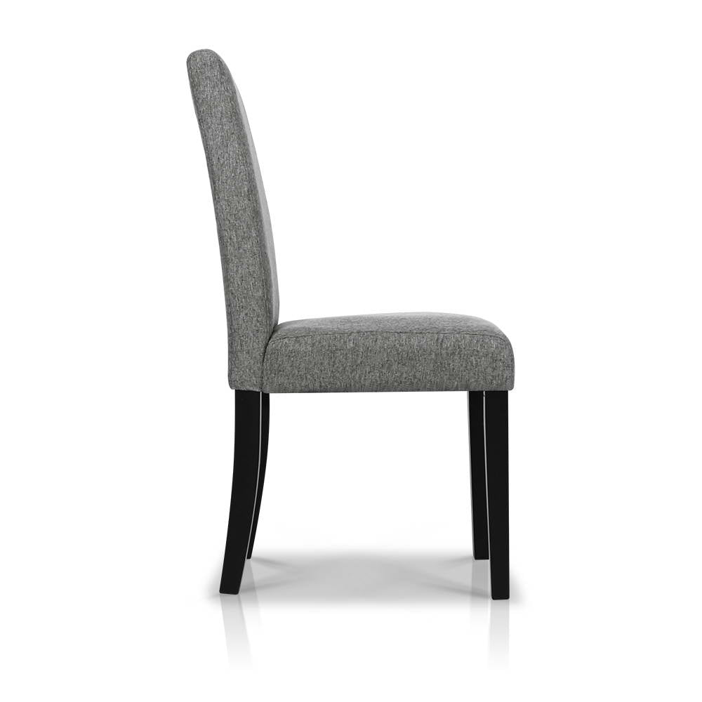 Artiss Set of 2 Fabric Dining Chairs - Grey