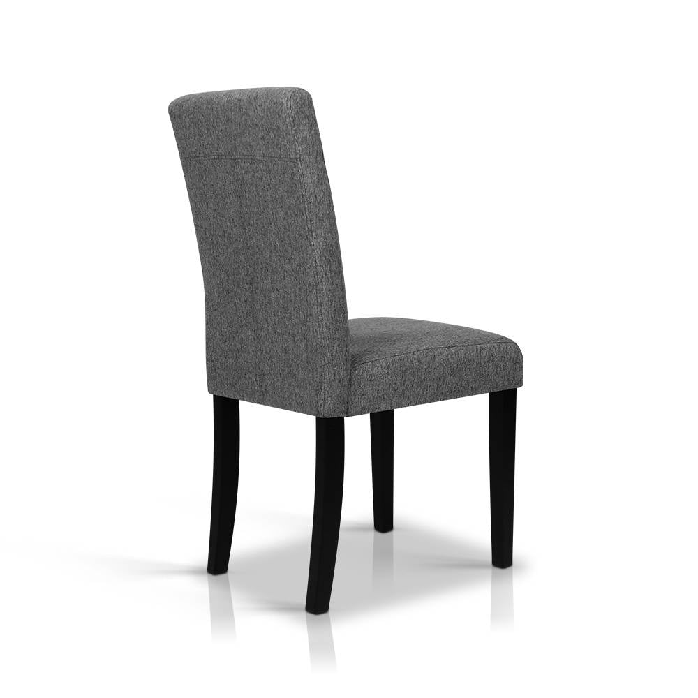 Artiss Set of 2 Fabric Dining Chairs - Grey